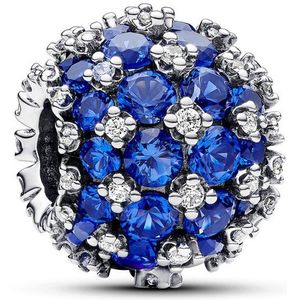 Pandora Charms Glänzender runder blauer Charm in Pavé 792630C02