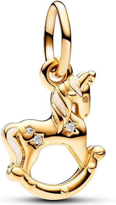 Pandora Bedel Hobbelpaardje Verguld 762978C01