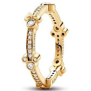 Pandora Ringen - Disney star and heart 14k gold-plated ring withcub in gold