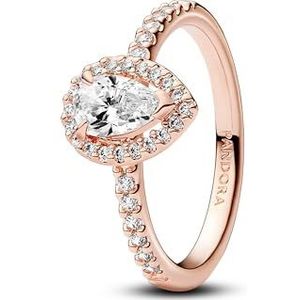 Pandora Ringen - 14k Rose gold-plated ring withcubic zirconia in gold