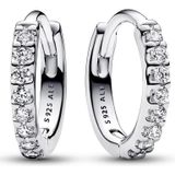 PANDORA - Timeless - Huggie Oorbellen - Zilver - Zirkonia