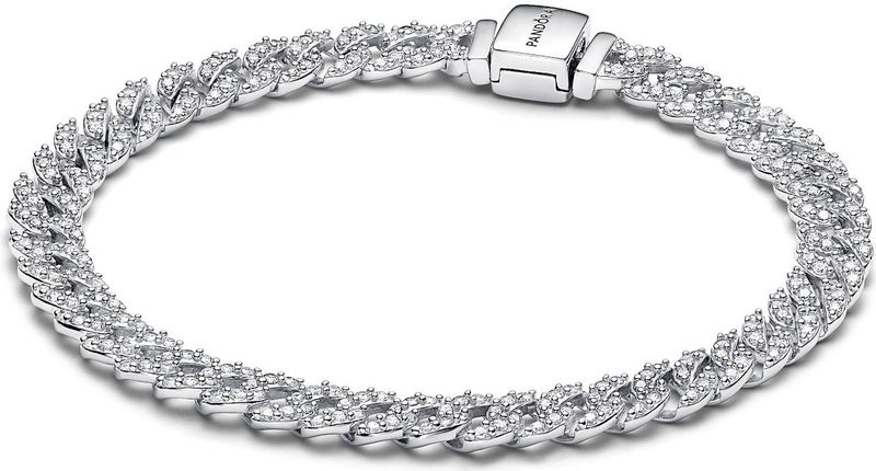PANDORA - Timeless Pavé - Gliederarmband - Zilver - Cubic Zirkonia - 20cm