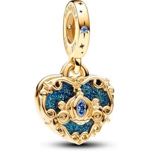 Pandora - Disney Cinderella Charm - Bedel - Blauw/Goud - Gold Plated/Metaal
