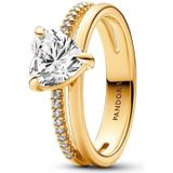 Pandora Ringe Doppelband-Herzring 163100C01
