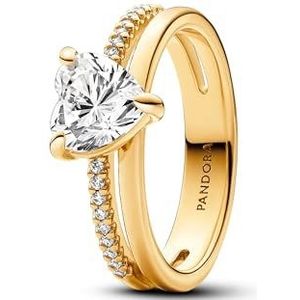 Pandora Timeless Heart Ring with 14 Carat Gold Plating 163100C01-54