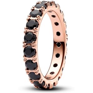 PANDORA Timeless Duo Behandelte Süßwasserzuchtperlen Ring aus Sterling Silber mit Zirkonia, Größe: 54, 193156C01-54