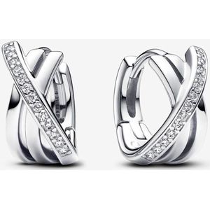 Pandora Ohrringe Pavé-Kreuz-Creolen 293150C01