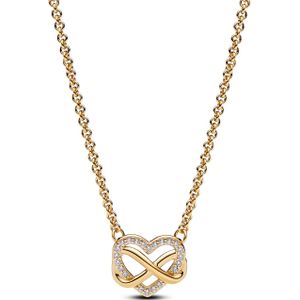 Pandora - Moments Infinity Heart - Halsketting - Verguld - Sterling Zilver - Zirkonia