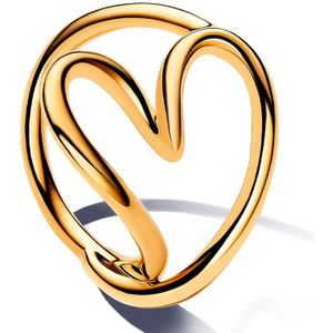 Pandora Ringen - Heart 14k gold-plated ring in gold