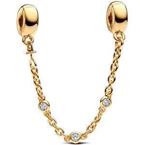 Pandora - Ketting - Verguld - Sterling Zilver - Met Transparante Stenen