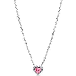 Pandora - Timeless 925 Sterling Silver - Dames Ketting - Zilver/Roze