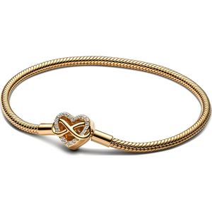 Pandora - Moments Gold Plated - Dames Armband - Goudkleurig & Transparant