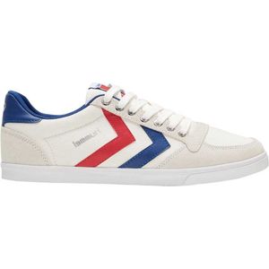 Hummel Slimmer Stadil Low-Top Sneaker white/blue/red/gum 46 für Kinder, weiß, Gr. 48 EU
