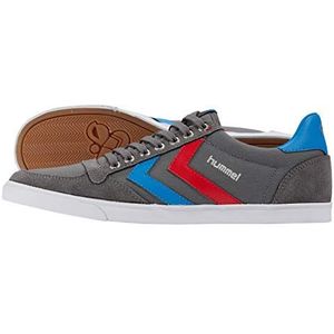 Hummel - Slimmer Stadil - Sneakers Hoog - Blauw - Zilvergrijs - Donkergrijs - Rood