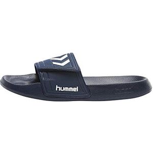 Hummel Larsen Badelatschen mit Klettverschluß dress blue/white 46 für Herren, blau, Gr. 44 EU