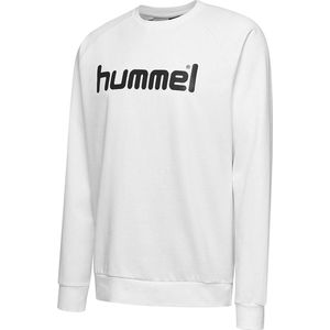 Hummel - Go Cotton Logo Sweatshirt - Zwart - Katoen - Raglanmouwen
