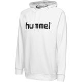 Hummel - HMLGO COTTON LOGO HOODIE - Hoodie - Groen - Katoen/Polyester