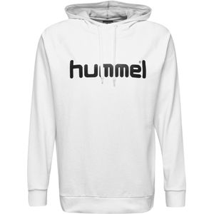 Hummel - HMLGO COTTON LOGO HOODIE - Hoodie - Groen - Katoen/Polyester