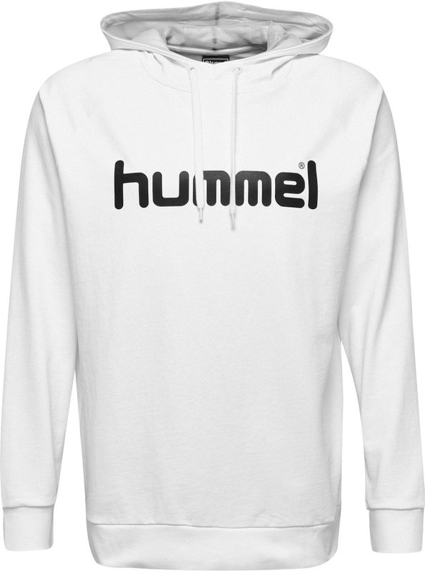 Hummel - HMLGO COTTON LOGO HOODIE - Hoodie - Groen - Katoen/Polyester