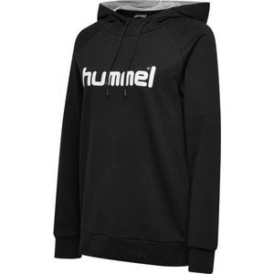 Hummel - HMLGO Cotton Logo Hoodie - Hoodie - Zwart - Katoen/Polyester