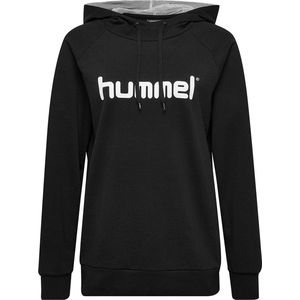 Hummel - HMLGO Cotton Logo Hoodie - Hoodie - Zwart - Katoen/Polyester
