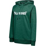 Hummel - HMLGO COTTON LOGO HOODIE - Groen - Katoen/Polyester