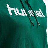Hummel - HMLGO COTTON LOGO HOODIE - Groen - Katoen/Polyester