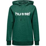 Hummel - HMLGO COTTON LOGO HOODIE - Groen - Katoen/Polyester