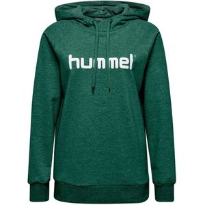 Hummel - HMLGO COTTON LOGO HOODIE - Groen - Katoen/Polyester