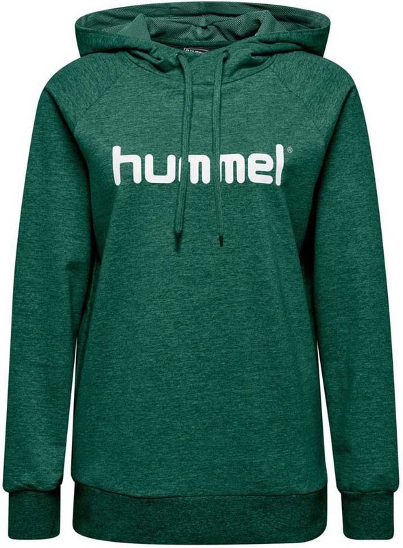 Hummel - HMLGO COTTON LOGO HOODIE - Groen - Katoen/Polyester
