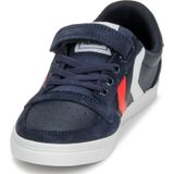 Hummel - Low Slimmer Stadil Leather Low Jr - Peacoat - Sneaker - Unisex Kinderen