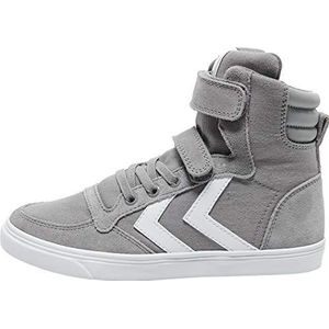 hummel Unisex Slimmer Stadil High Jr hoge sneakers voor kinderen, Frost Grey 204 496 2094, 32 EU
