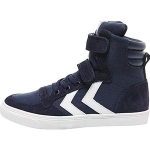 hummel Unisex Slimmer Stadil High Jr hoge sneakers voor kinderen, Dress Blue 204 496 7459, 30 EU