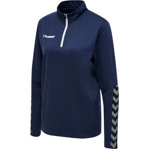 Hummel - Hmlauthentiek - Sweatshirt - Marineblauw - Materiaal - Halve Rits