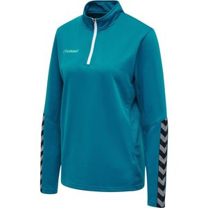 Hummel - hmlAUTHENTIC HALF RITS SWEATSHIRT - Lichtgewicht - Zwart - Polyester