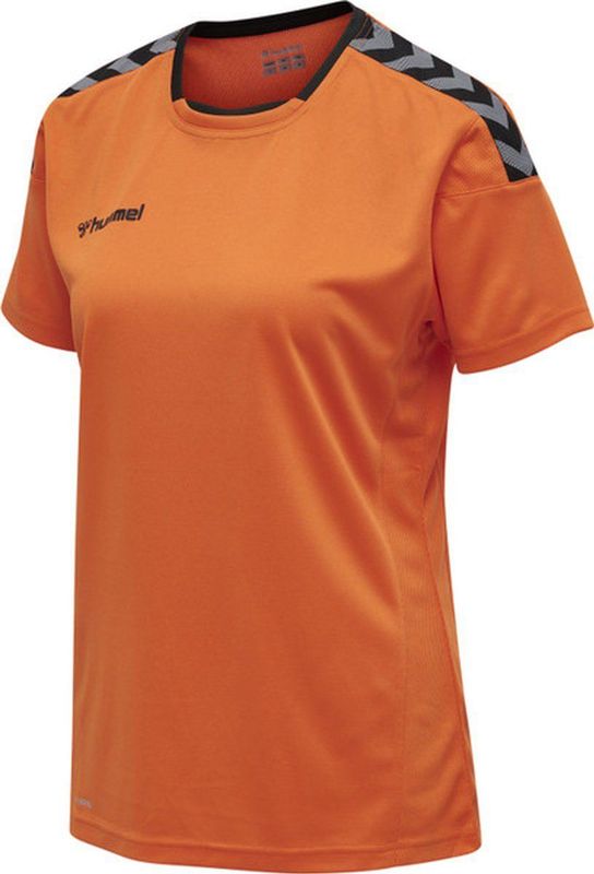 Hummel Authentic Poly T-shirt Met Korte Mouwen Oranje XS Vrouw