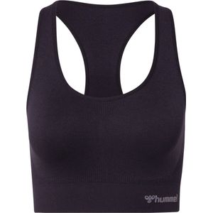 Hummel - Tif Seamless Sportbeha - Zwart - Rekbare Stof - Racerback