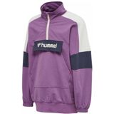 Hummel - Valerie Long Sweatshirt - Paars - Katoen - Lang Model met Buidelzak