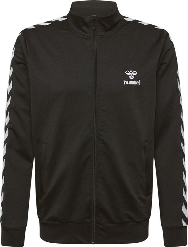 Hummel - Nathan 2.0 Jas - Sweatstof - Borduurlogo - Chevrontape - Zakken met Ritssluiting