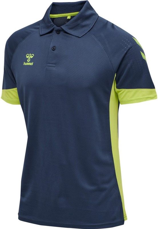 Hummel - hmlLEAD FUNCTIONAL Polo - Sportshirt - Blauw - Ademend Mesh