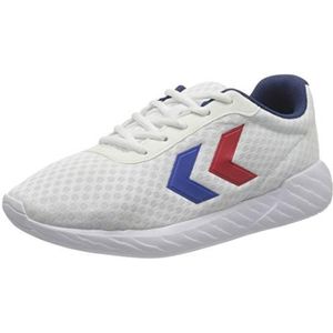 hummel Unisex Legend Breather Sneakers, Wit-blauw-rood., 36 EU