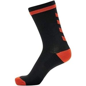 hummel Elite Indoor Sock Low Pa Unisex, zwart/Fiesta