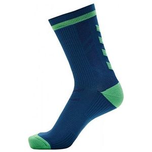 hummel Elite Indoor Sock Low Pa Unisex, Green Ash/Blue Coral