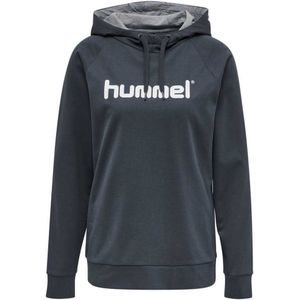 Hummel - HMLGO Cotton Logo Hoodie - Hoodie - Zwart - Katoen/Polyester