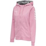 hummel Katoenen Hoodie met Ritssluiting voor Vrouwen - Sportieve Schouderchevrons