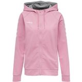 hummel Katoenen Hoodie met Ritssluiting voor Vrouwen - Sportieve Schouderchevrons