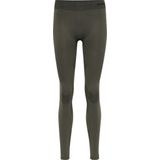 Hummel First SS Training Tight Dames - thermobroek - bruin - Vrouwen