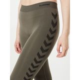 Hummel First SS Training Tight Dames - thermobroek - bruin - Vrouwen