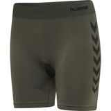 Hummel - hmlfirst - Damescompressieshort - Zwart - Stretchstof