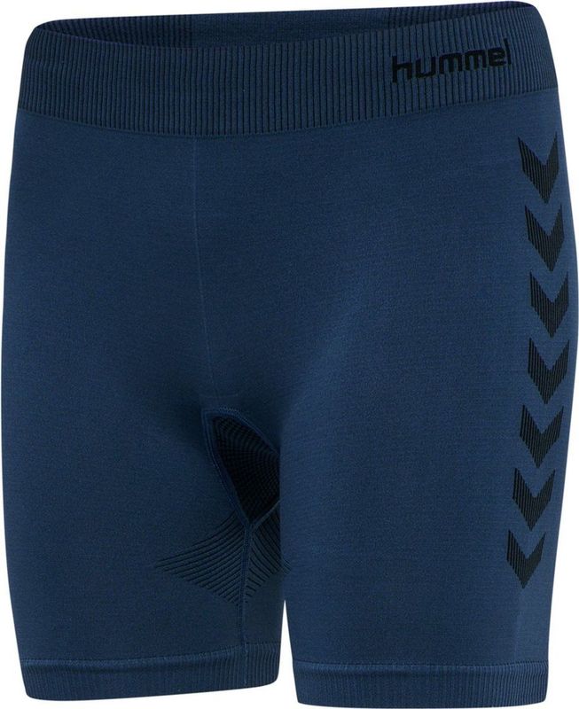 Hummel Damen Short Leggings Hummel First Seamless Training Short Tights Woman Dark Denim-